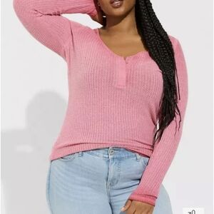Torrid Pink V-Neck Sweater for Women